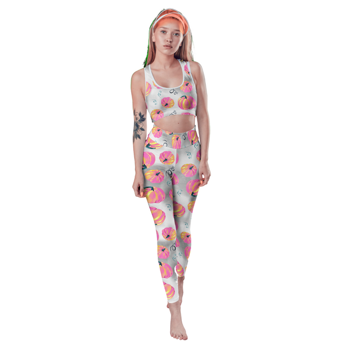 Pink Pumpkin Fitness Set Halloween